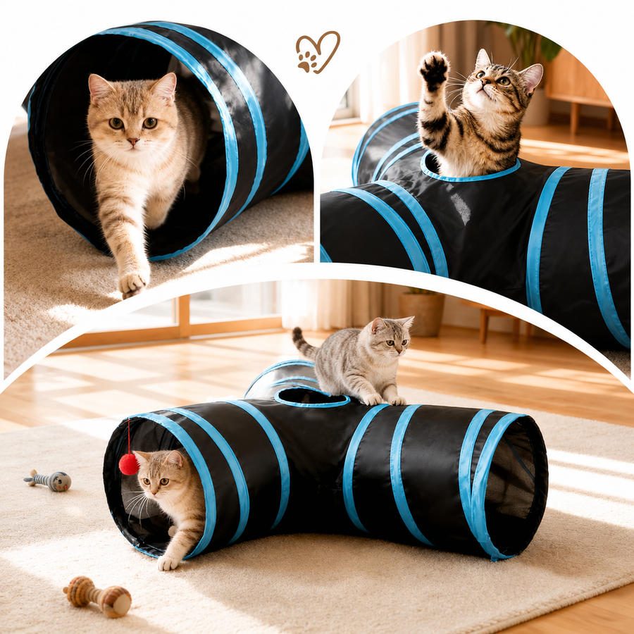 A Cozy Cat Tunnel Built for Playful Adventures